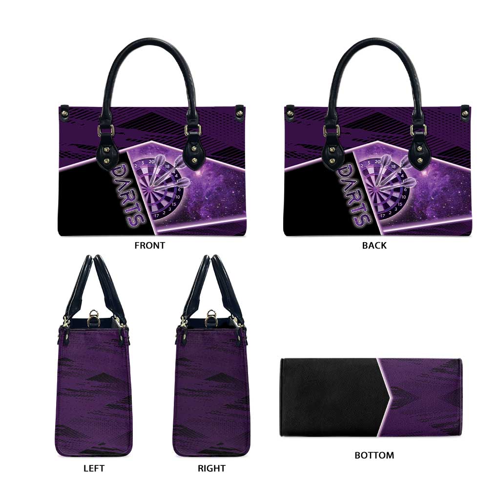 Darts Leather Bag Galaxy Style Purple - Wonder Print Shop