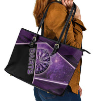 Darts Leather Tote Bag Galaxy Style Purple - Wonder Print Shop