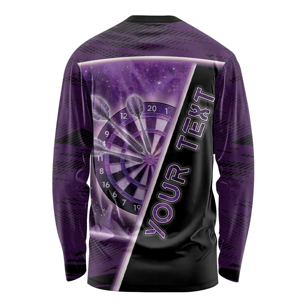 Personalized Darts Long Sleeve Shirt Galaxy Style Purple - Wonder Print Shop