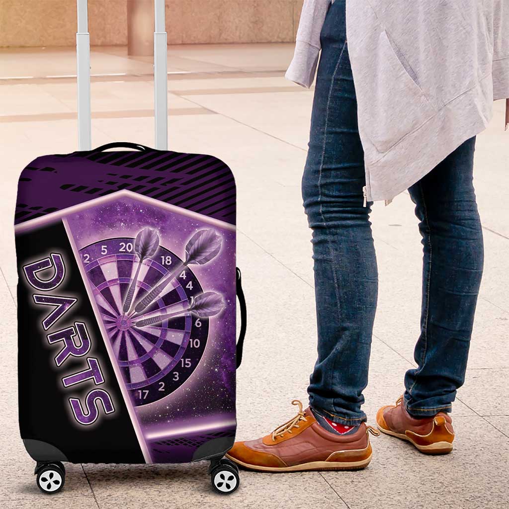 Darts Luggage Cover Galaxy Style Purple - Wonder Print Shop