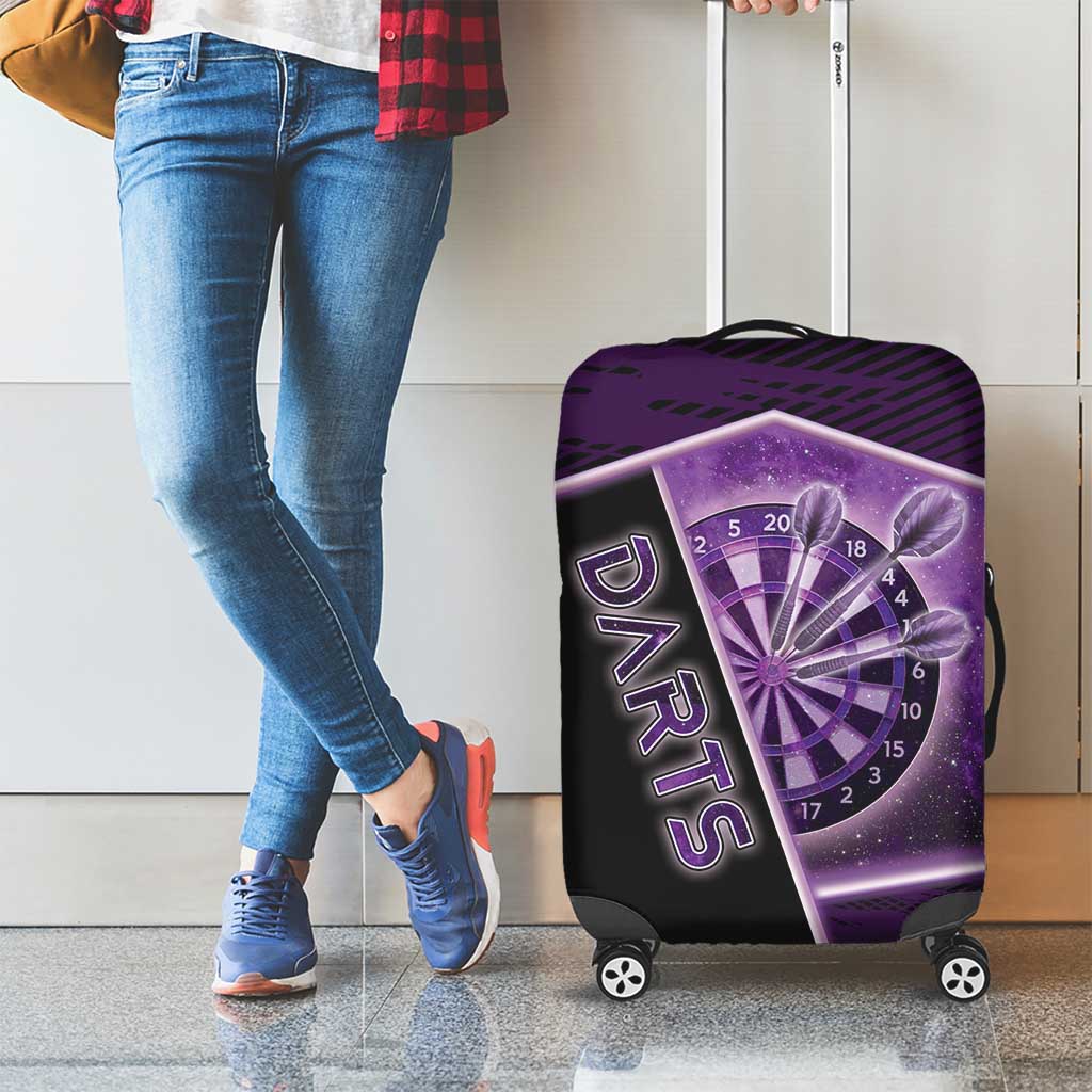 Darts Luggage Cover Galaxy Style Purple - Wonder Print Shop