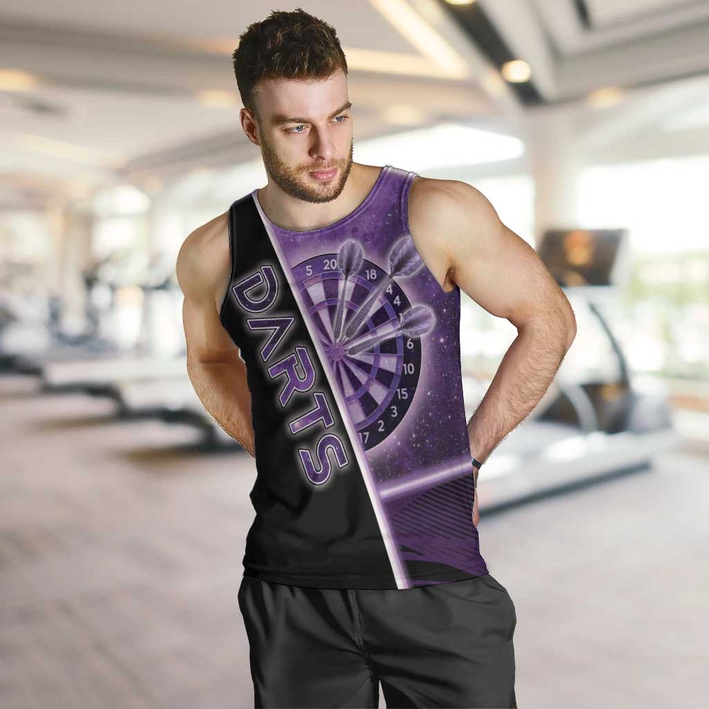 Personalized Darts Men Tank Top Galaxy Style Purple - Wonder Print Shop