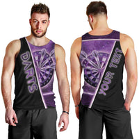 Personalized Darts Men Tank Top Galaxy Style Purple - Wonder Print Shop