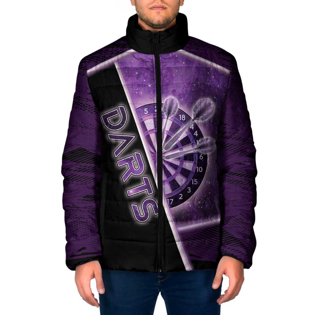 Personalized Darts Padded Jacket Galaxy Style Purple - Wonder Print Shop
