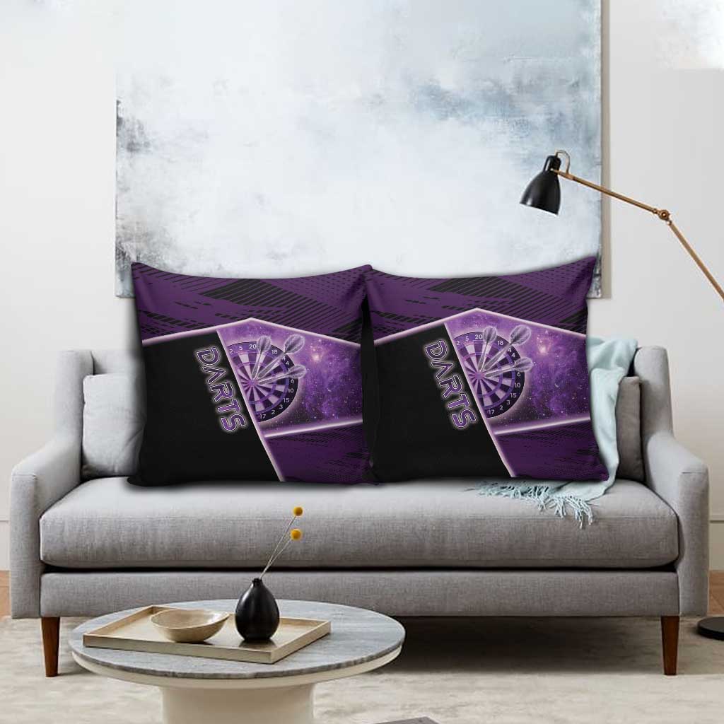 Darts Pillow Cover Galaxy Style Purple - Wonder Print Shop