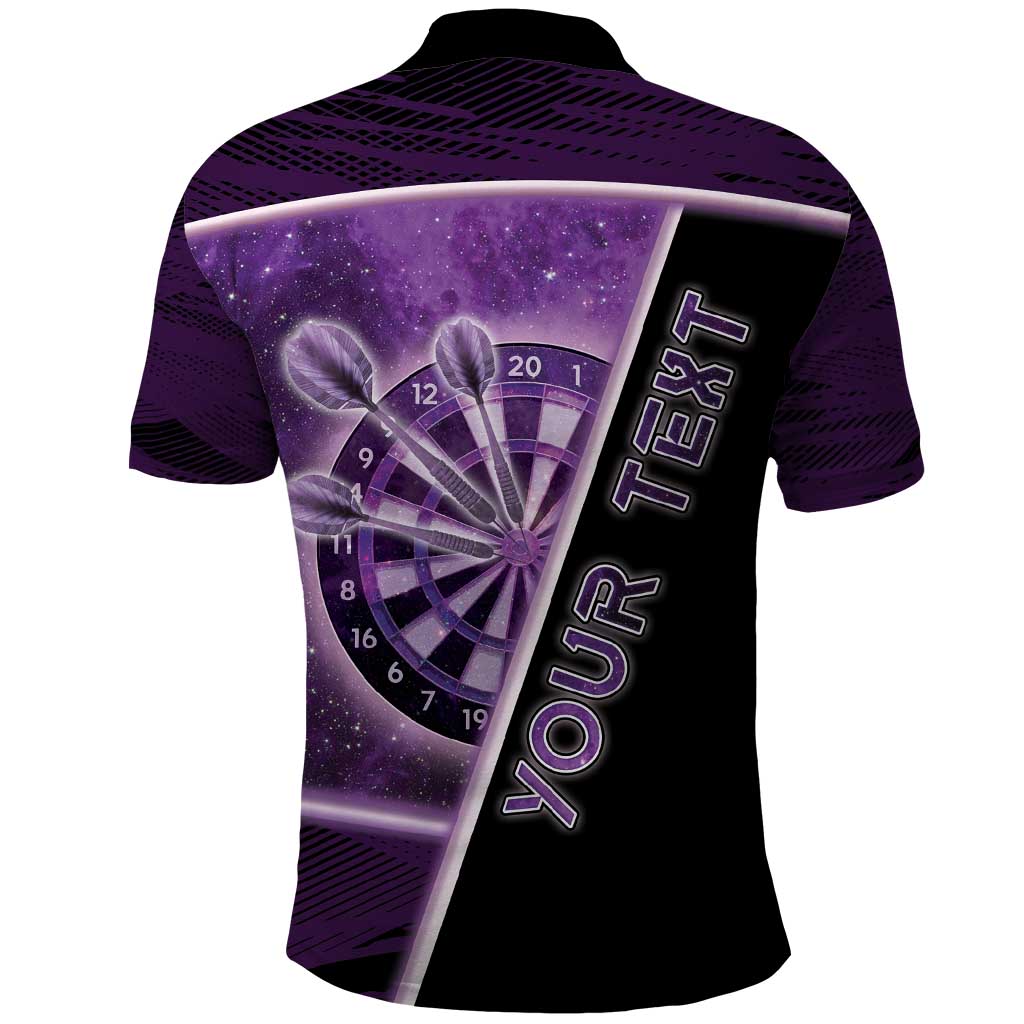 Personalized Darts Polo Shirt Galaxy Style Purple - Wonder Print Shop