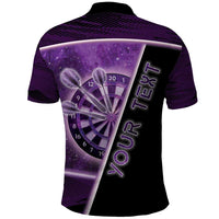 Personalized Darts Polo Shirt Galaxy Style Purple - Wonder Print Shop