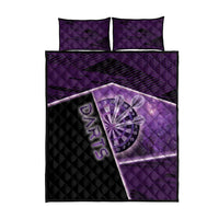 Darts Quilt Bed Set Galaxy Style Purple - Wonder Print Shop