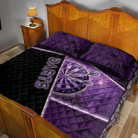 Darts Quilt Bed Set Galaxy Style Purple - Wonder Print Shop