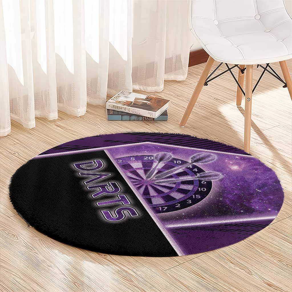 Darts Round Carpet Galaxy Style Purple - Wonder Print Shop