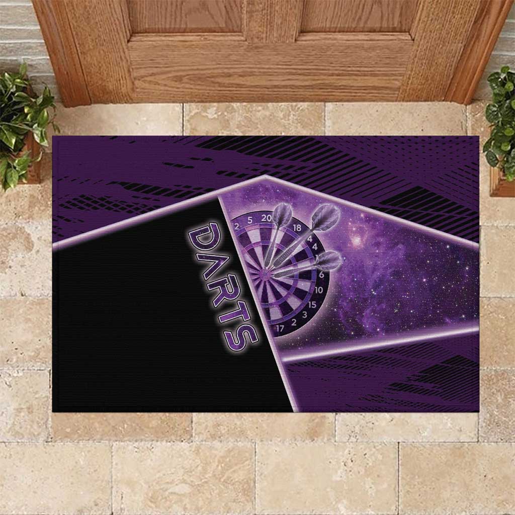 Darts Rubber Doormat Galaxy Style Purple - Wonder Print Shop