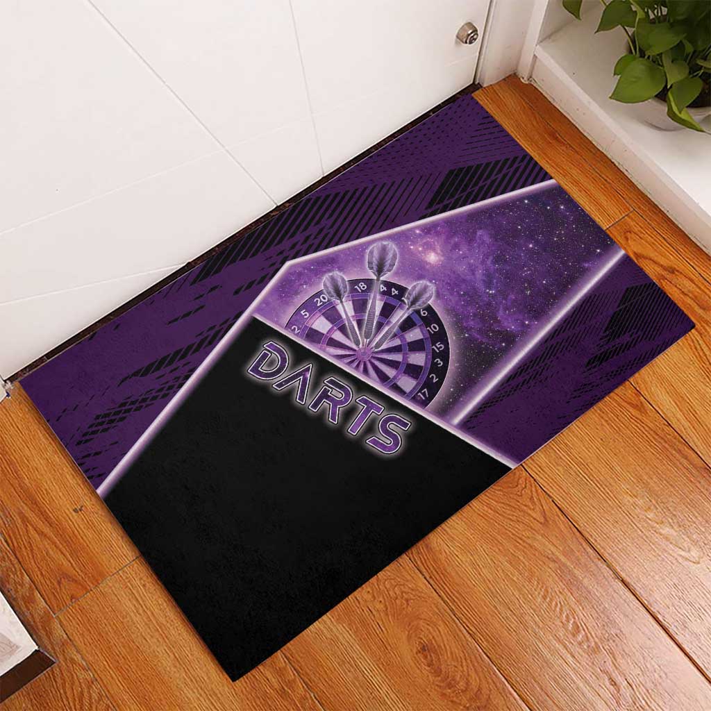 Darts Rubber Doormat Galaxy Style Purple - Wonder Print Shop