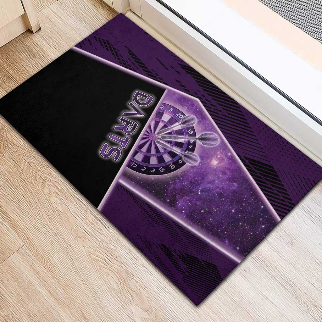 Darts Rubber Doormat Galaxy Style Purple - Wonder Print Shop