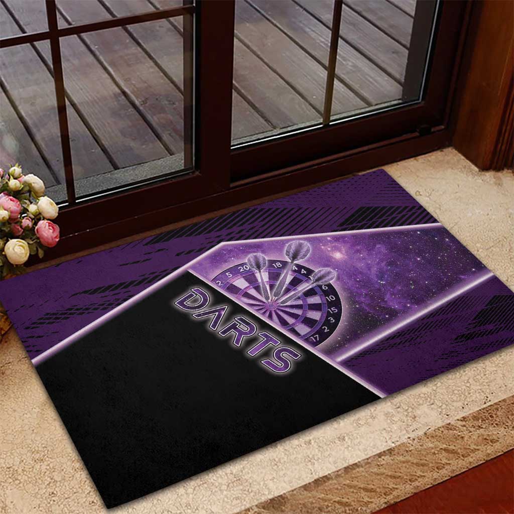 Darts Rubber Doormat Galaxy Style Purple - Wonder Print Shop