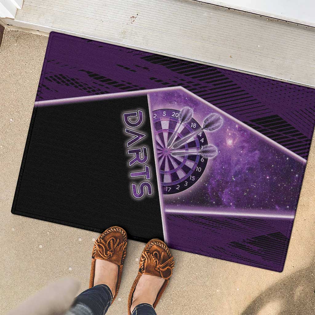 Darts Rubber Doormat Galaxy Style Purple - Wonder Print Shop