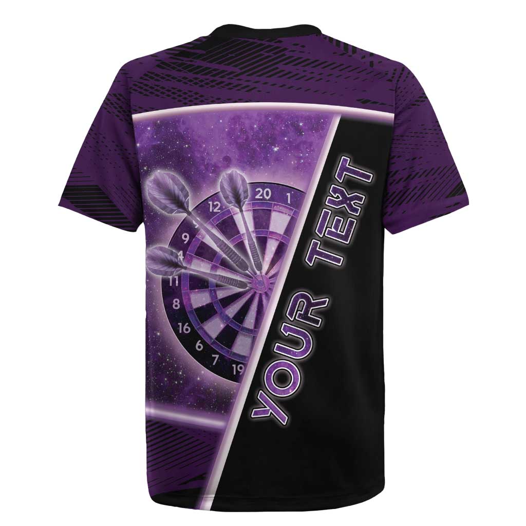Personalized Darts Rugby Jersey Galaxy Style Purple - Wonder Print Shop