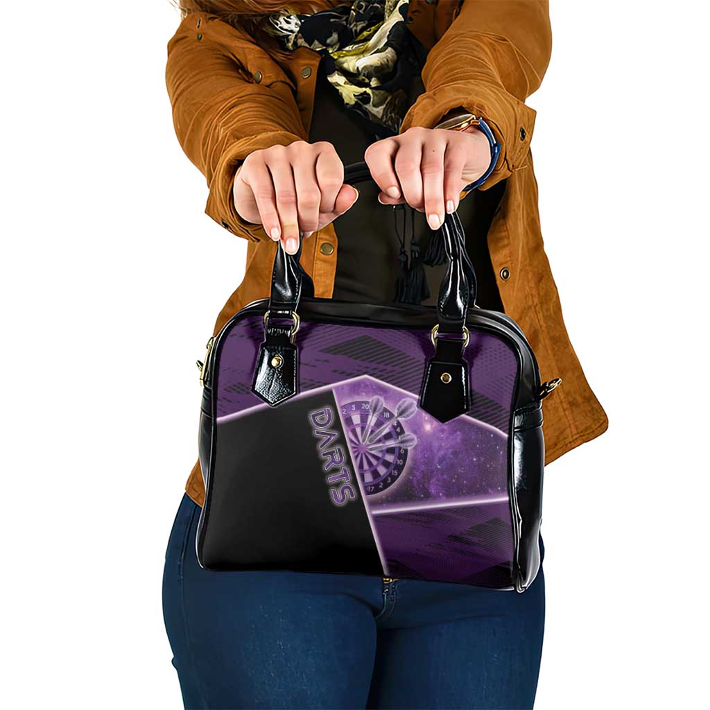 Darts Shoulder Handbag Galaxy Style Purple - Wonder Print Shop