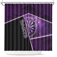 Darts Shower Curtain Galaxy Style Purple - Wonder Print Shop