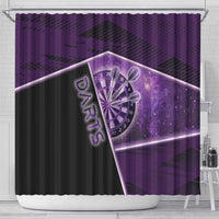 Darts Shower Curtain Galaxy Style Purple - Wonder Print Shop