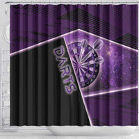 Darts Shower Curtain Galaxy Style Purple - Wonder Print Shop