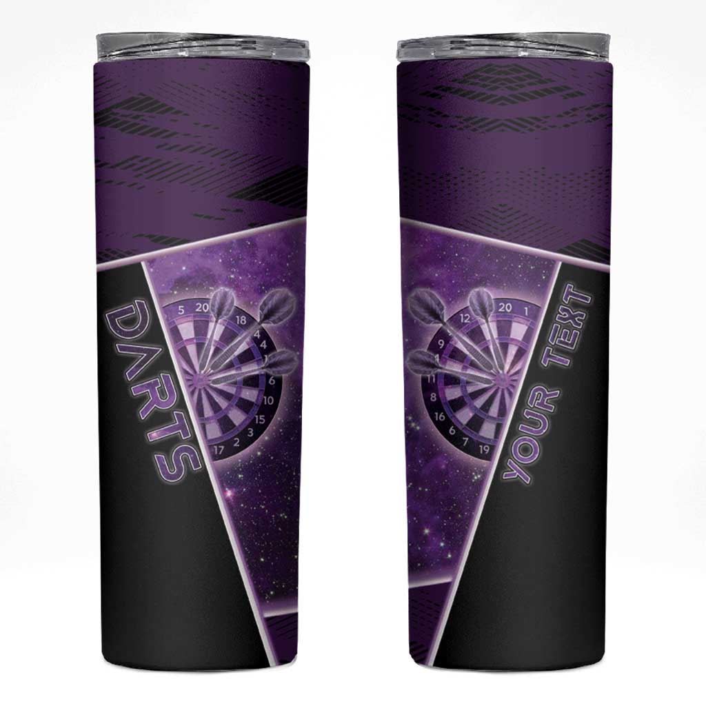 Personalized Darts Skinny Tumbler Galaxy Style Purple - Wonder Print Shop
