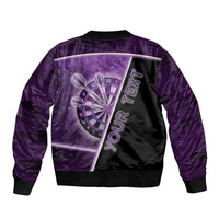 Personalized Darts Sleeve Zip Bomber Jacket Galaxy Style Purple - Wonder Print Shop