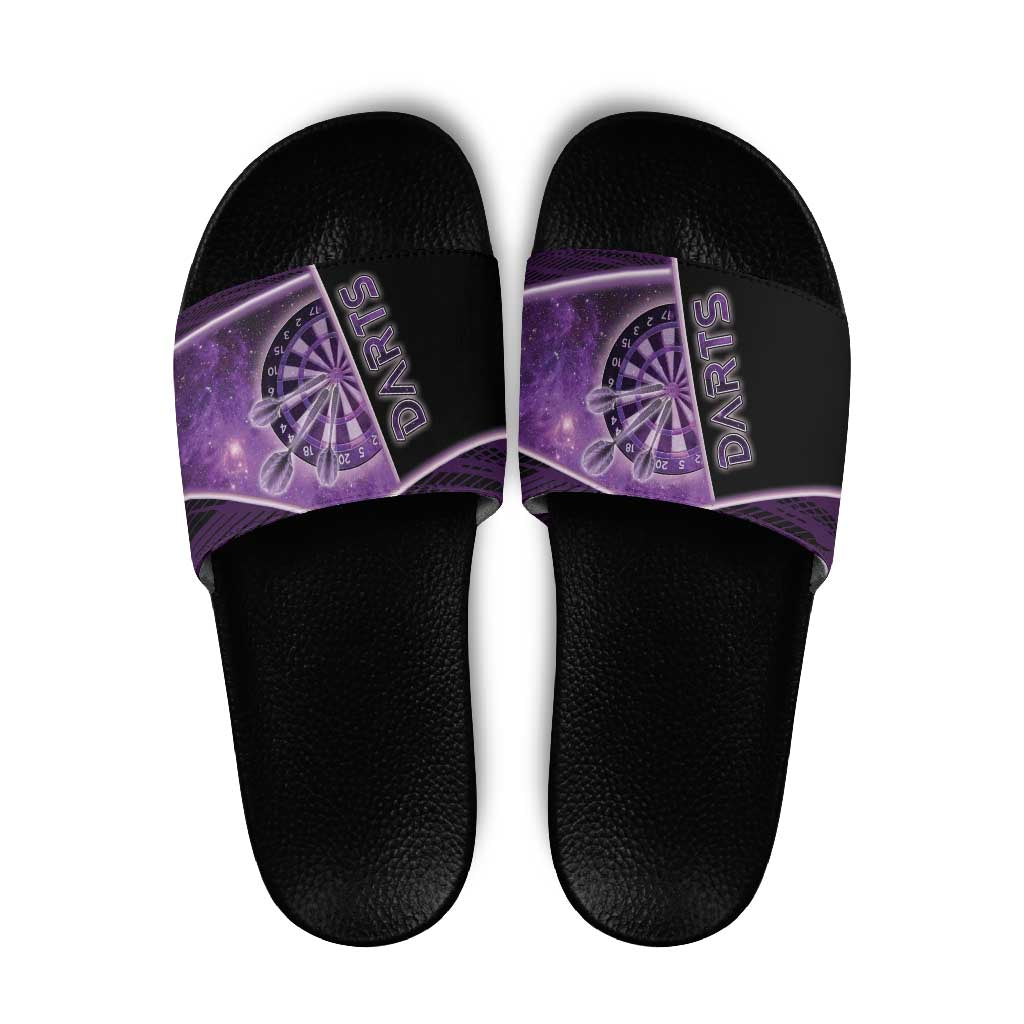 Darts Slide Sandals Galaxy Style Purple - Wonder Print Shop