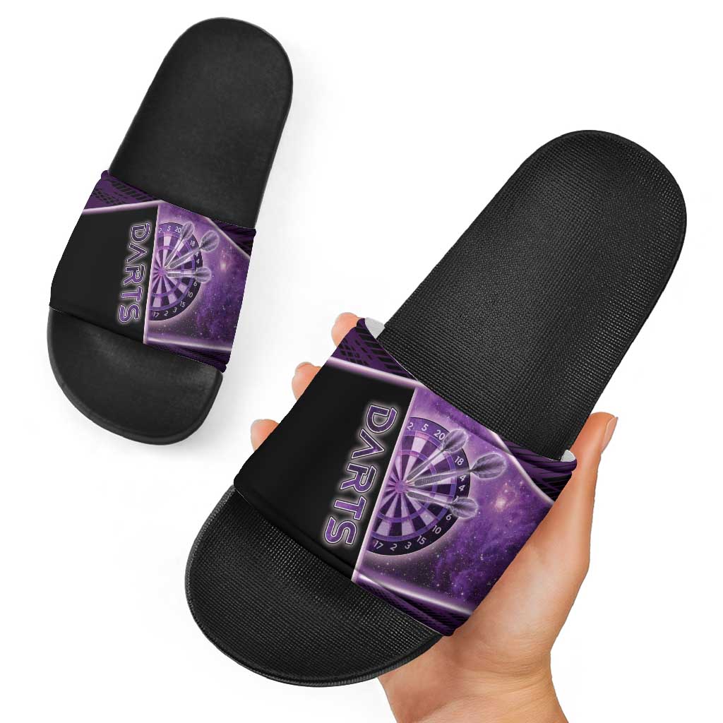 Darts Slide Sandals Galaxy Style Purple - Wonder Print Shop
