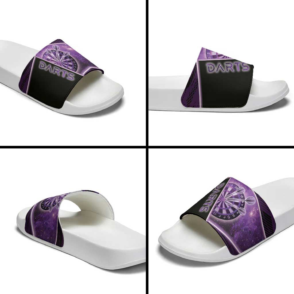 Darts Slide Sandals Galaxy Style Purple - Wonder Print Shop