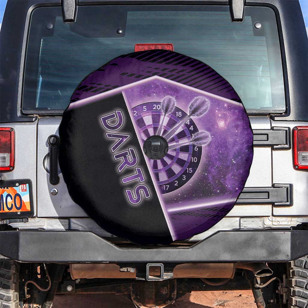 Darts Spare Tire Cover Galaxy Style Purple - Wonder Print Shop