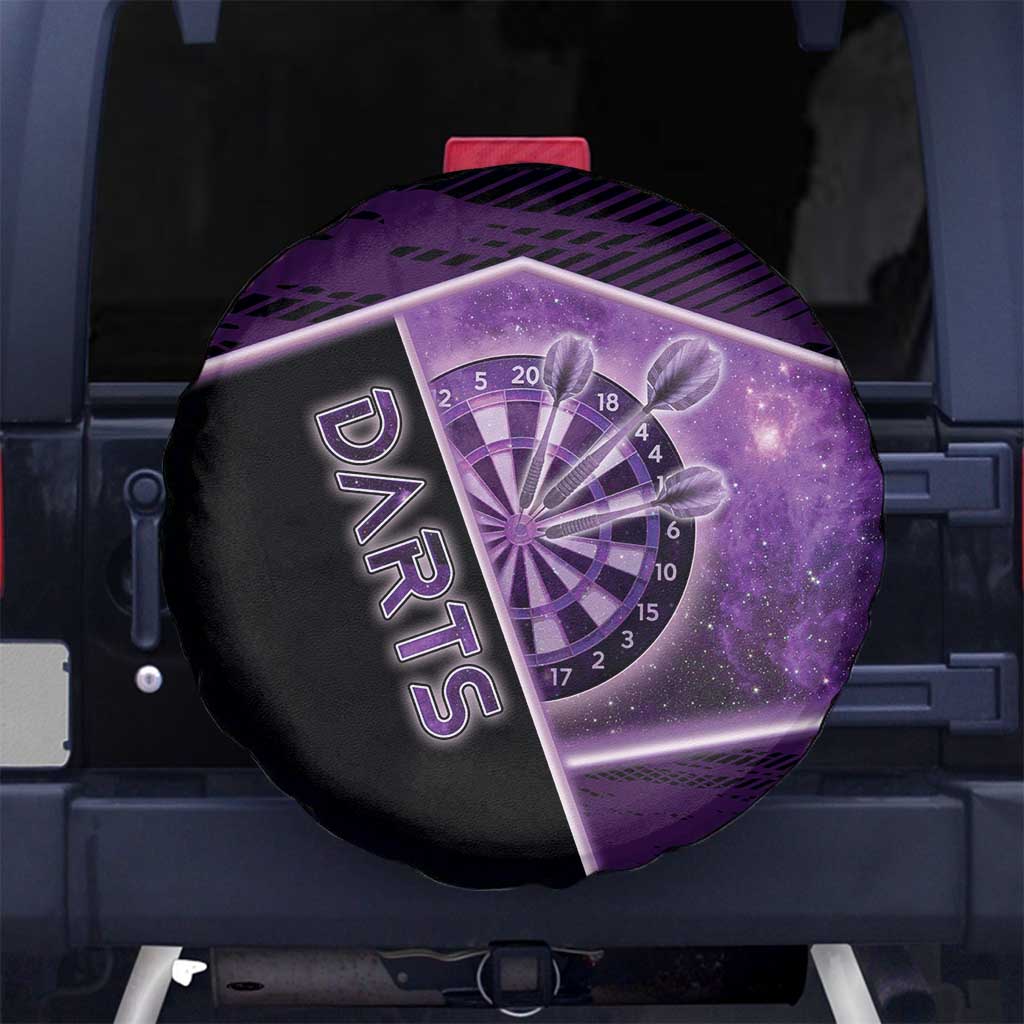Darts Spare Tire Cover Galaxy Style Purple - Wonder Print Shop