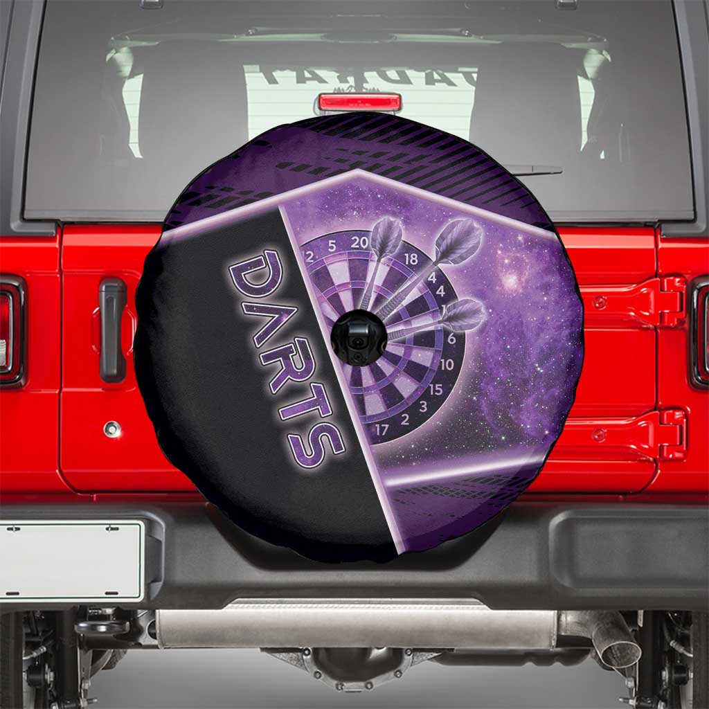 Darts Spare Tire Cover Galaxy Style Purple - Wonder Print Shop