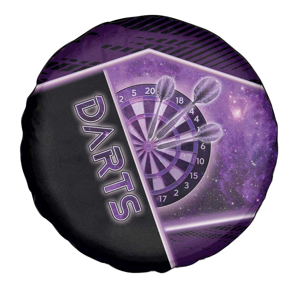 Darts Spare Tire Cover Galaxy Style Purple - Wonder Print Shop