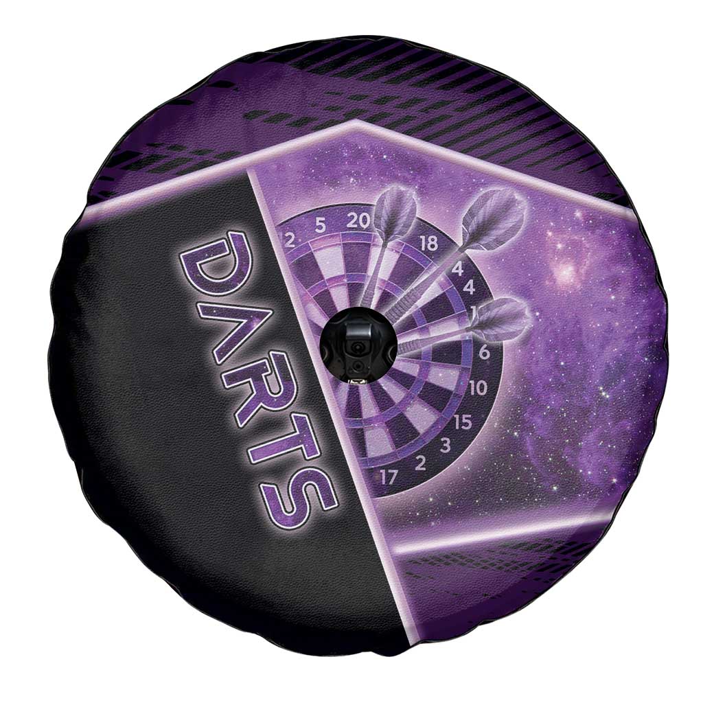 Darts Spare Tire Cover Galaxy Style Purple - Wonder Print Shop