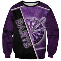 Personalized Darts Sweatshirt Galaxy Style Purple - Wonder Print Shop