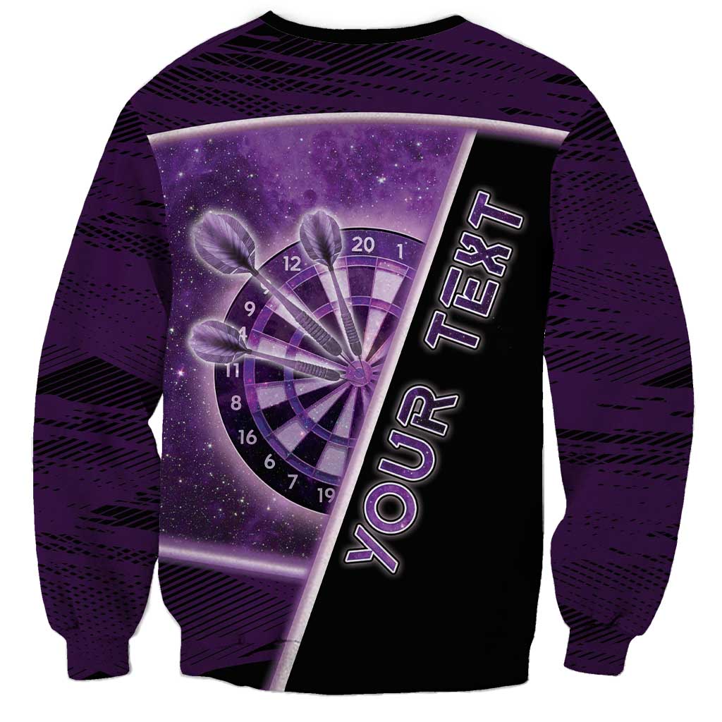 Personalized Darts Sweatshirt Galaxy Style Purple - Wonder Print Shop