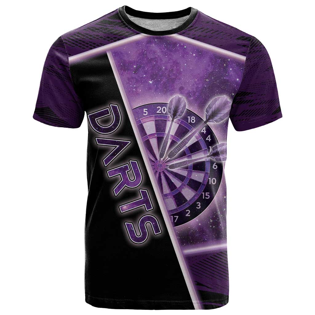 Personalized Darts T Shirt Galaxy Style Purple - Wonder Print Shop