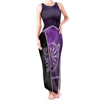Personalized Darts Tank Maxi Dress Galaxy Style Purple - Wonder Print Shop