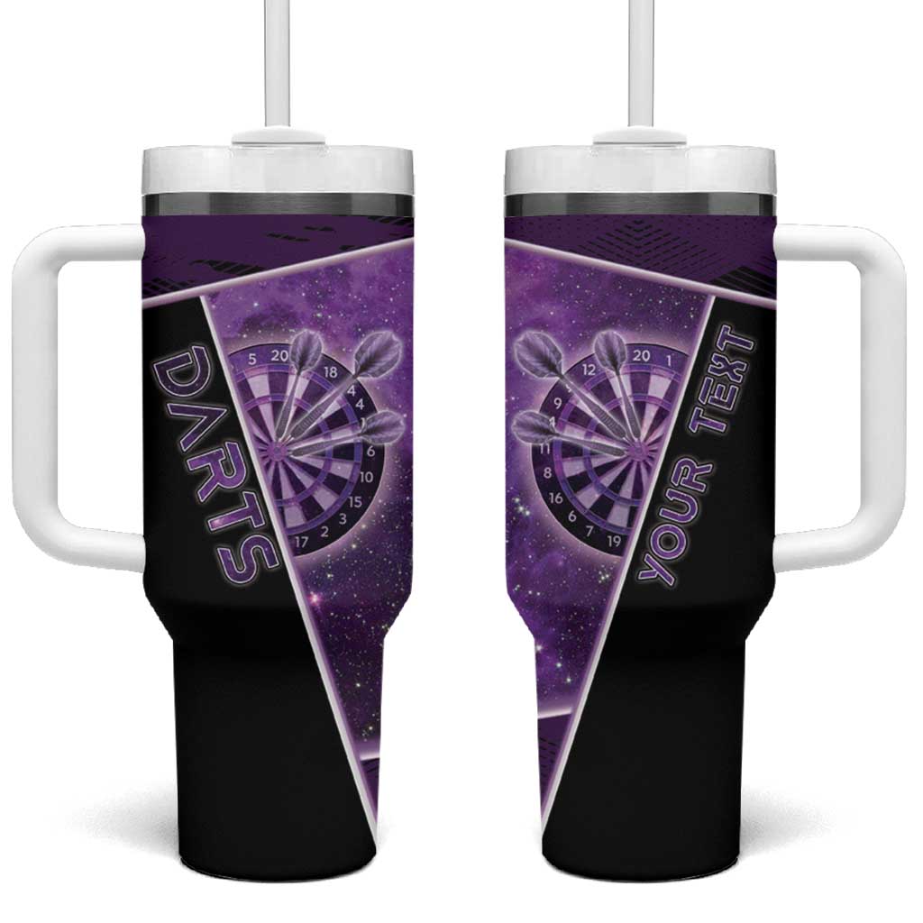 Personalized Darts Tumbler With Handle Galaxy Style Purple - Wonder Print Shop
