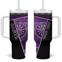 Personalized Darts Tumbler With Handle Galaxy Style Purple - Wonder Print Shop