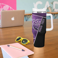 Personalized Darts Tumbler With Handle Galaxy Style Purple - Wonder Print Shop