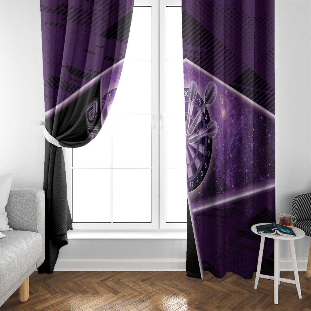 Darts Window Curtain Galaxy Style Purple - Wonder Print Shop