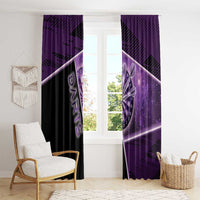 Darts Window Curtain Galaxy Style Purple - Wonder Print Shop