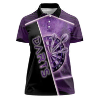 Personalized Darts Women Polo Shirt Galaxy Style Purple - Wonder Print Shop