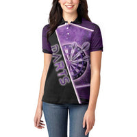Personalized Darts Women Polo Shirt Galaxy Style Purple - Wonder Print Shop