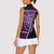 Personalized Darts Women Sleeveless Polo Shirt Galaxy Style Purple - Wonder Print Shop