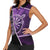 Personalized Darts Women Sleeveless Polo Shirt Galaxy Style Purple - Wonder Print Shop