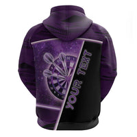 Personalized Darts Zip Hoodie Galaxy Style Purple - Wonder Print Shop