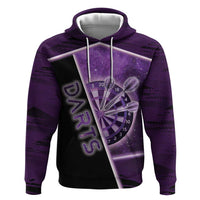Personalized Darts Zip Hoodie Galaxy Style Purple - Wonder Print Shop