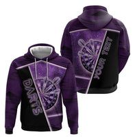 Personalized Darts Zip Hoodie Galaxy Style Purple - Wonder Print Shop